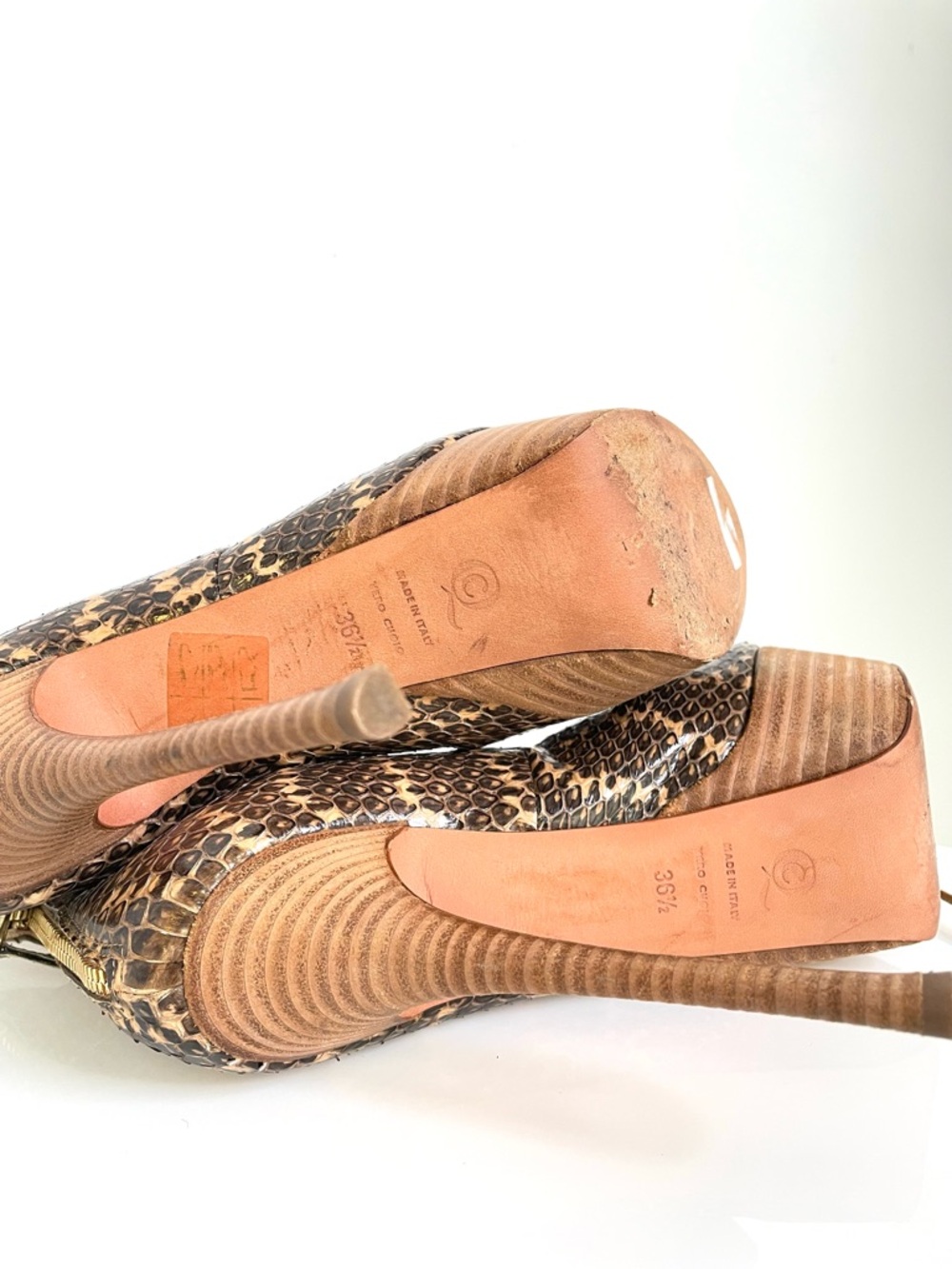 Runway | Alexander McQueen | Genuine Python Gladiator Cage Platform Heels | RARE - Picture 9 of 9
